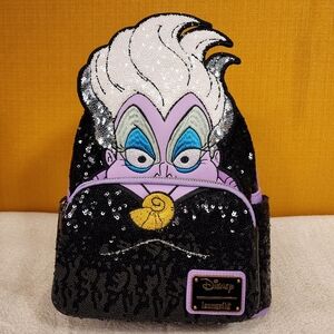 Loungefly Disney Villains Ursula Sequin Little Mermaid 35th Mini Backpack NEW